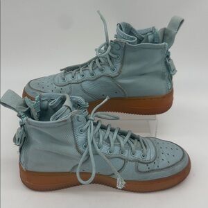 Nike SF AF1 Mid Womens Size 9.5 Ocean Bliss Blue Urban Utility Back Twin Zips